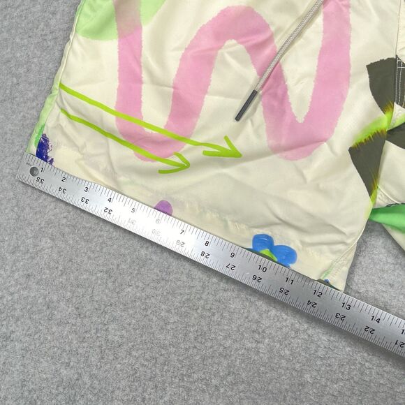 NEW OAS Flower Shop Swim Shorts Mens Size Large Floral Trunks Pockets Sweden - Picture 7 of 15